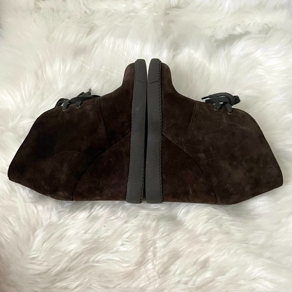 See by Chloe Boots Womens EU 36 US 6 Brown Black Suede Ankle Wedge Booties Shoes - Picture 8 of 15